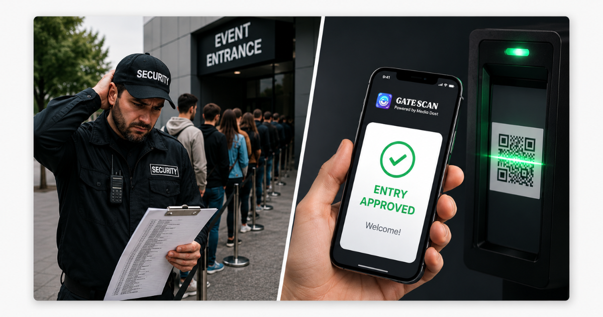 QR code scanner rejecting fake event pass